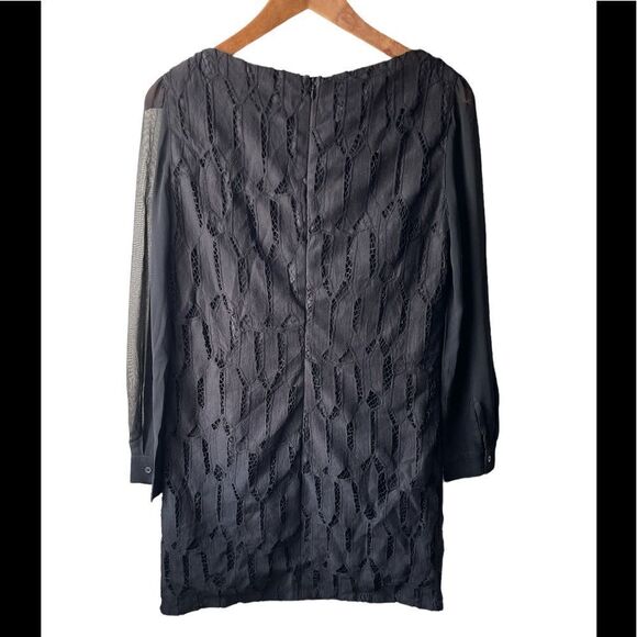 JUDITH & Charles black Long sleeve sheath dress size 6 - Picture 3 of 12